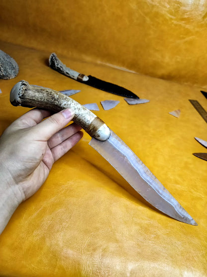 Obsidian Agate Stone Artifact Agate Material | Fine & Regular Grain | Selected Agate Patterns Unsharpened Edge | Commemorative Edition Released Custom Stone Artifacts Available (Variety Optional)