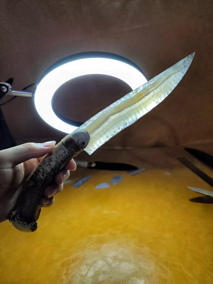Obsidian Agate Stone Artifact Agate Material | Fine & Regular Grain | Selected Agate Patterns Unsharpened Edge | Commemorative Edition Released Custom Stone Artifacts Available (Variety Optional)